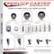 Service Caster 4 Inch Semi Steel 12 Inch Threaded Stem Caster Set 2 Brakes SCC SCC-TS20S414-SSS-121315-2-PLB-2 - alternate 3
